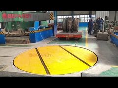 360 ডিগ্রী মোটর চালিত স্টিয়ারেবল টার্নটেবল, ক্রস রেল প্রয়োগ করে টার্নটেবল ট্রান্সফার কার্ট