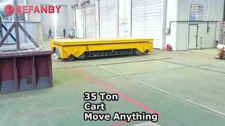 ক্রস ট্র্যাকে 35 টন ট্রান্সফার কার্ট পরিচালিত, পেশাদার ব্যাটারি লিফট ট্রান্সপোর্ট ট্রলি