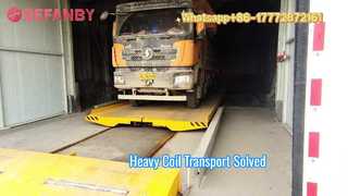 রেলে কাস্টমাইজড বৈদ্যুতিক স্থানান্তর ট্রলি, 50T মোবাইল রিল ট্রান্সফার কার্ট