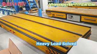 হেভি ডিউটি ​​12 টন স্থানান্তর ট্রলি, বুদ্ধিমান ব্যাটারি চালিত রেল গাইডেড যান