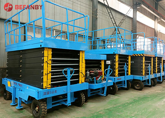 300 500 Kg Adjustable Traction Scissor Lift Platform