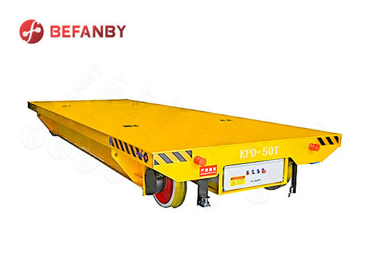50T Factory Use Cast Steel Wheel Rail Operated Transfer Carts