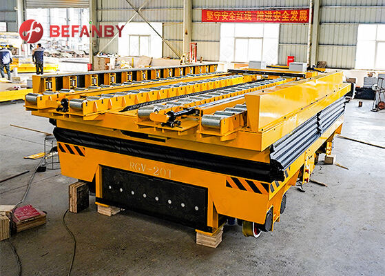 Battery Operated RGV Rail Guided Vehicle with Customized Load Capacity and Lifting Device for Efficient Material Handling