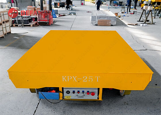 ২৫ টন ব্যাটারি চালিত রেল ট্রান্সফার কার্ট, ভারী লোড হ্যান্ডলিংয়ের জন্য কাস্ট স্টিল হুইল সহ